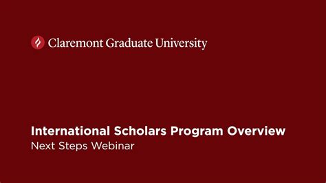 Claremont Graduate University S International Scholars Program Overview