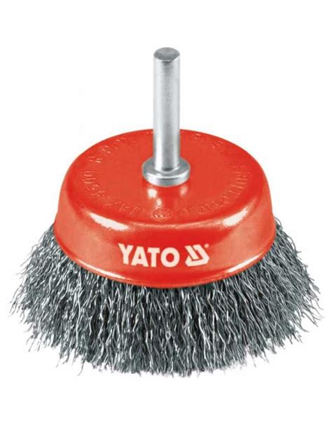 Achat BROSSE A BOISSEAU SUR TIGE FIL ONDULE INOX D 75MM 6MM YATO Tunisie