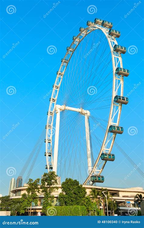 Giant Ferris Wheel Singapore Flyer Editorial Image Image Of Flyer