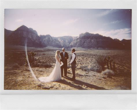 Desert Elopement On Polaroid Gaby J Photography