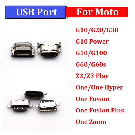 2pcs Charger Usb Charging Port Dock Connector For Motorola Moto G10