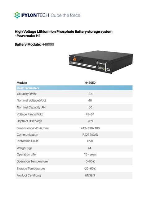 Pylontech BMS SC1000 100S Hochvolt Powercube H2 1 049 00