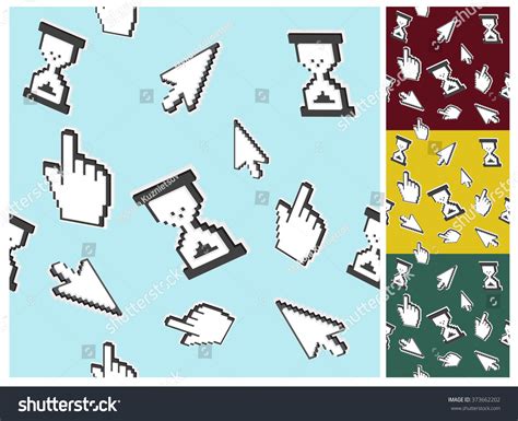 Cursors Seamless Pattern Stock Vector Royalty Free 373662202