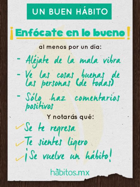 Enfócate en lo bueno Hábitos Health Coaching