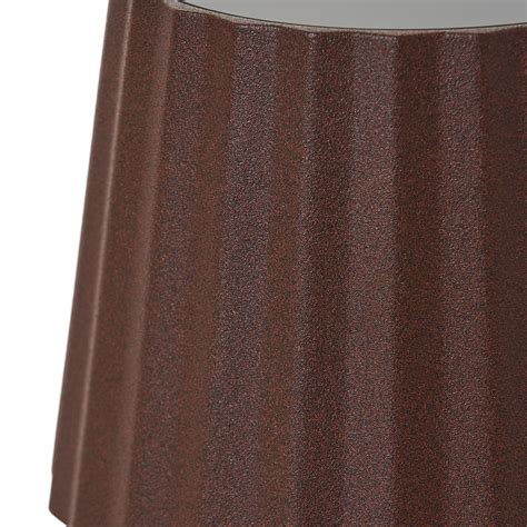 Lindby LED Table Lamp Esali Brown Grooves Aluminium 29cm Lights Ie