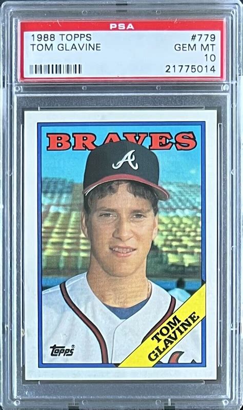 Topps Rookie Tom Glavine Hof Psa Gem Mt Braves Ebay