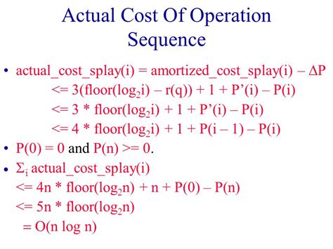 Bottom Up Splay TreesAnalysis Actual And Amortized Complexity Of Join