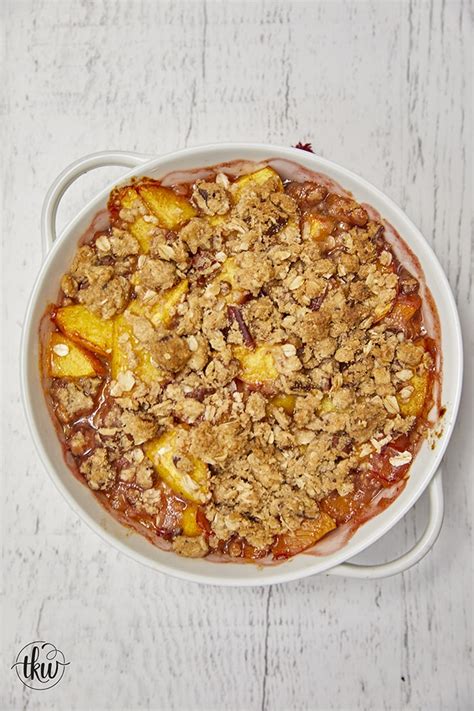 Nectarine Crisp With Cinnamon Oat Pecan Streusel