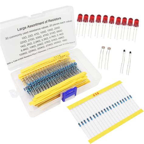 Weimeet Resistor Assortment Kit Set Of Assorted Resistors From