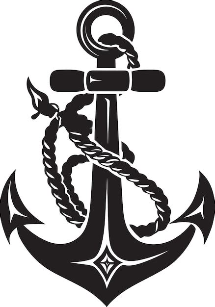 Nautical Heritage Symbol Anchor With Rope Vector Design Sailors Emblem