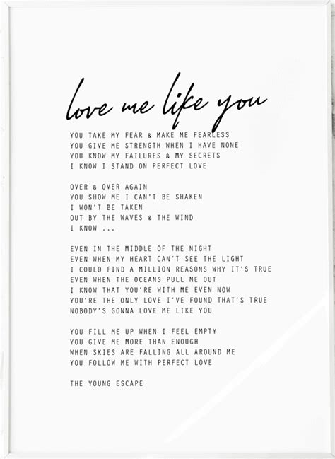 love me like you lyrics - THE YOUNG ESCAPE