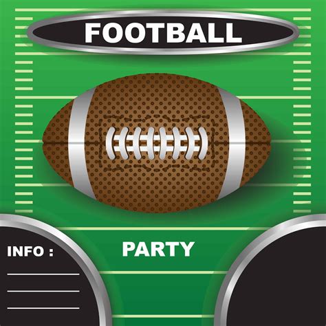 Football Party Invitation 180995 Vector Art at Vecteezy