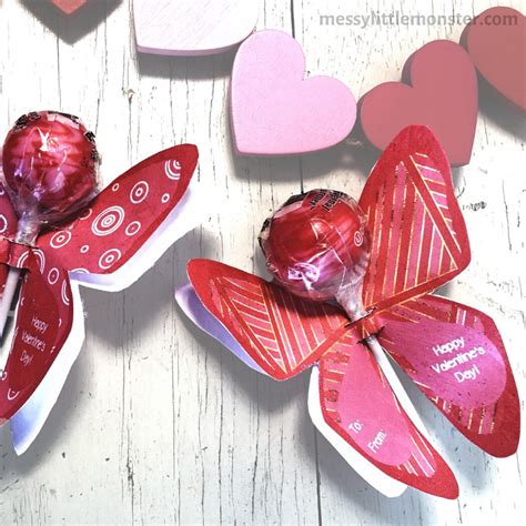 Butterfly Valentine Craft Template How To Make Printable For Kids