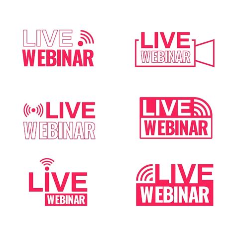 Premium Vector Live Webinar Social Media Badge