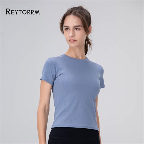 Jual Reytorrm Baju Lengan Pendek Wanita Kaos T Shirt Senam Fitnes Lari