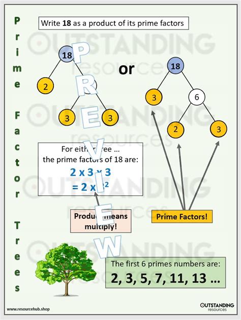 Maths Posters Bidmas Prime Factor Trees Ratio Negatives Numbers 4