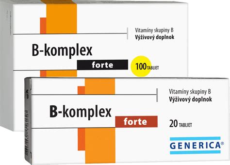 B-Komplex forte - komplex vitamínov B, tbl. 20/100 | GENERICA