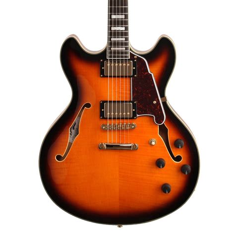 D Angelico EXDCSP Guitarra Eléctrica Cuerpo Semihueco Sunburst