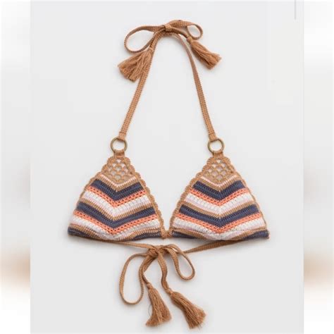 Aerie Swim Nwt Aerie Crochet String Triangle Bikini Top Poshmark