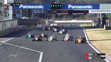 F Japan Fuji Race Restart Amazing Battle Lead Multiple Cars