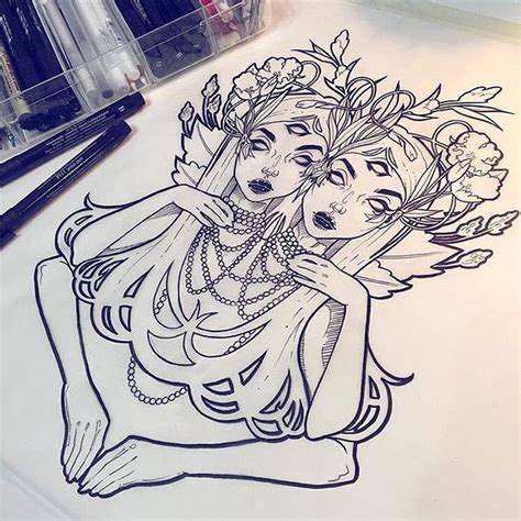 Gemini Tattoo Drawings Art Tattoo