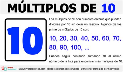 Quais São Os Múltiplos De 10