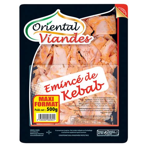 Oriental Viandes Eminc De Kebab Halal Maxi Format