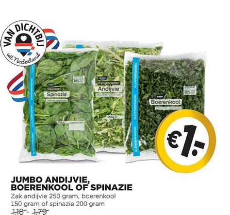 Jumbo Andijvie Boerenkool Of Spinazie Aanbieding Bij Jumbo