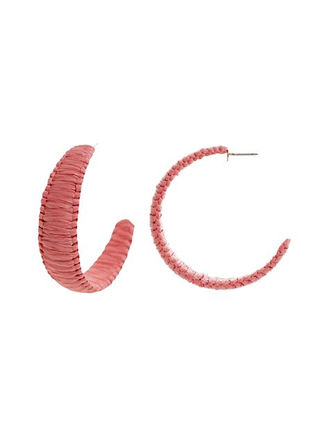 Raffia Hoop Earrings Banana Republic