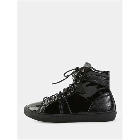 High Top Patent Leather Sneakers Black Sneakers Sneakers Black