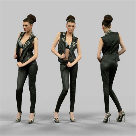 Realistic Female Characters Vol D Model Obj Free D