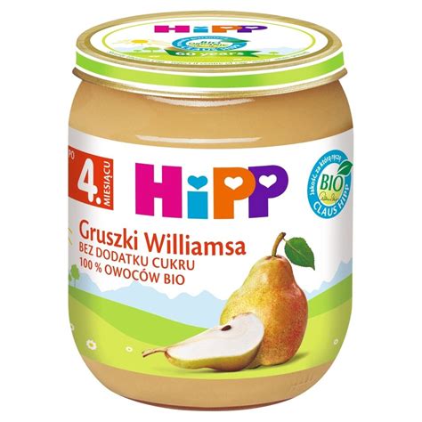 HiPP BIO Gruszki Williamsa po 4 miesiącu 125 g Zakupy online z