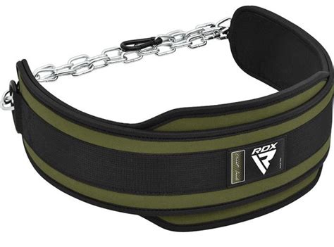Ремни для тяжелой атлетики RDX T7 Pro Dipping Belt WDB-T7AG, зеленый ...
