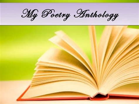 My Poetry Anthology