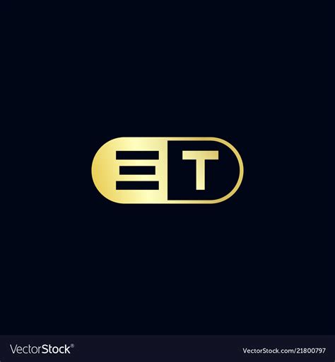 Initial Letter Et Logo Template Design Royalty Free Vector