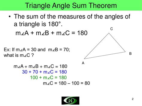 Triangle Angle Sum Theorem Calculator