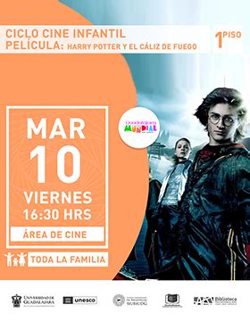 Ciclo De Cine Infantil Pel Cula Harry Potter Y El C Liz De Fuego