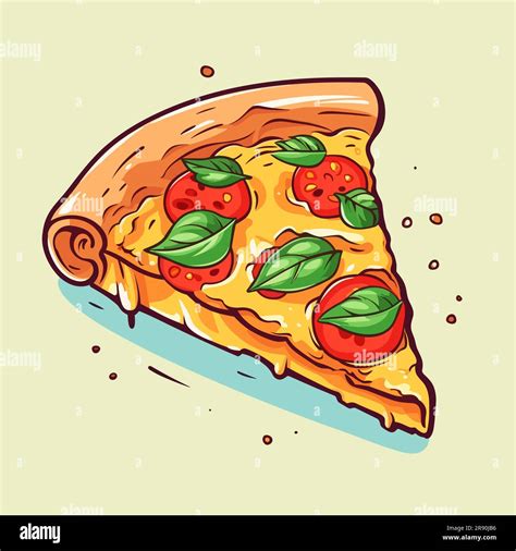 Italian Pizza Pizza Hand Drawn Illustration Vector Doodle Style