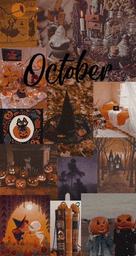 Autumn Collage Wallpapers Halloween October Collage Idea