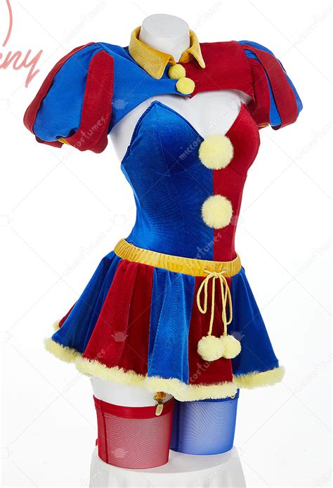 TADC Clown Girl Derivative Sexy Dessous Set Lingerie Blau Rot Bodysuit Minirock Mit