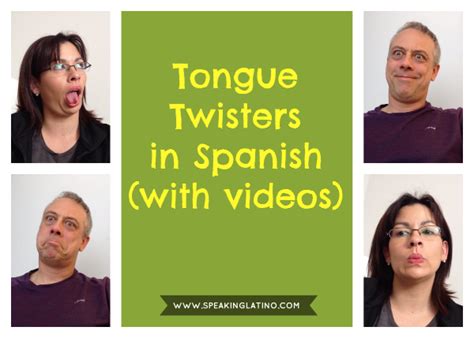 Tongue Twisters In Spanish Spanish Pronunciation Spanish Speaking