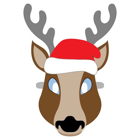 Christmas Reindeer Mask Template | Free Printable Papercraft Templates