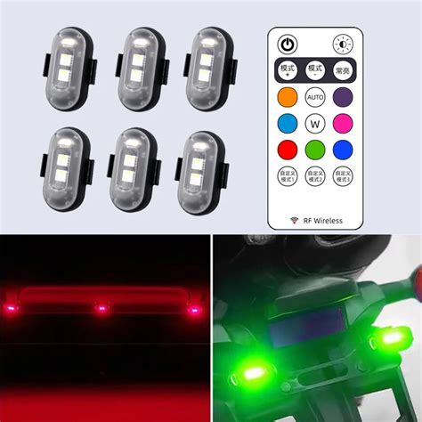 Luces Led Rgb Para Motocicleta Luz De Se Al De Advertencia Inal Mbrica