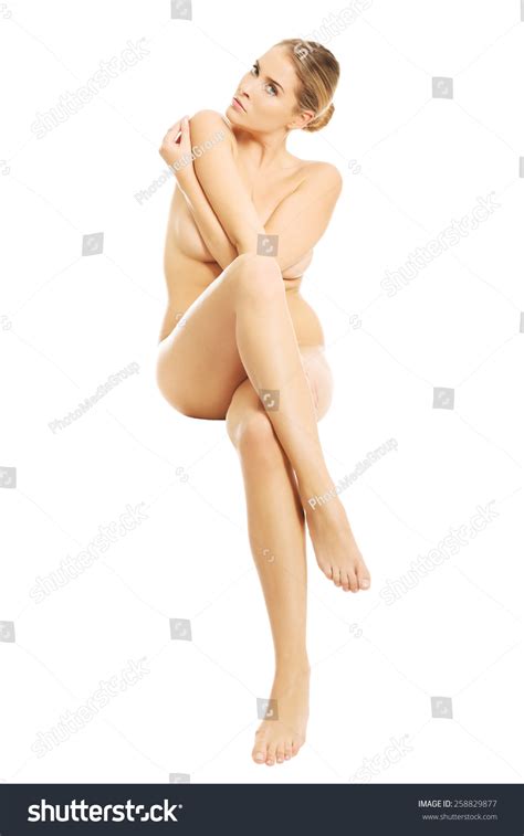 Front View Nude Woman Sitting Cross Stock Photo Shutterstock