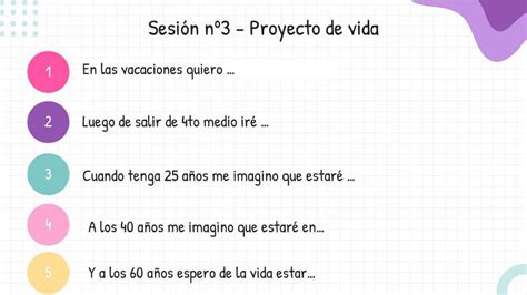 Proyecto De Vida Interactive Worksheet Live Worksheets