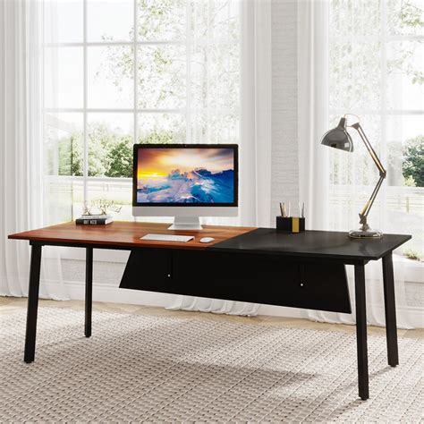 Ebern Designs Large Wooden Executive Desk | Wayfair