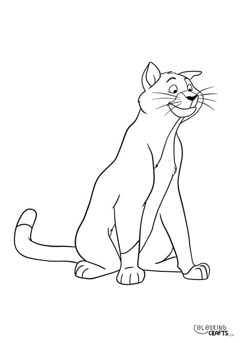 Thomas O’Malley Aristocats Colouring Page - Colouring Crafts