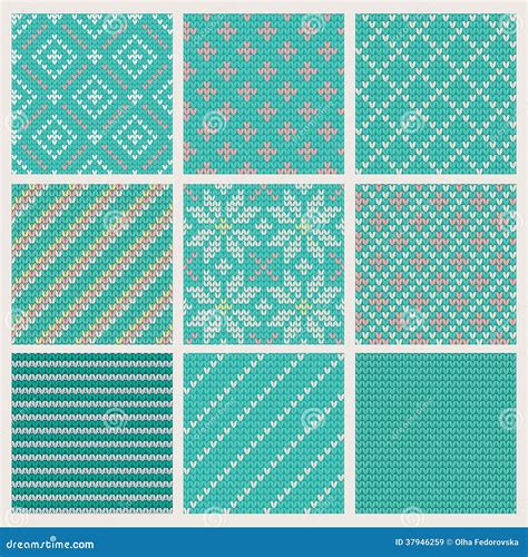 Seamless Knitting Pattern Vector Illustration CartoonDealer 90502622