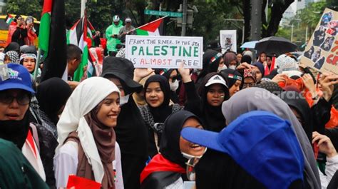 Peringati Hari Al Quds Massa Gelar Demo Bela Palestina Di Kedubes Amerika