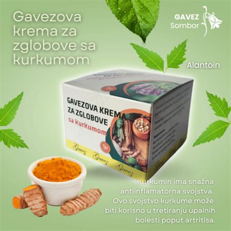 GAVEZOVA KREMA ZA ZGLOBOVE SA KURKUMOM – GAVEZ